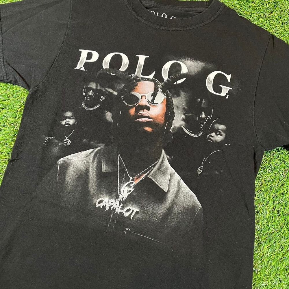 Polo G black cotton graphic streetwear rap hip hop t-shirt Women’s Size XS